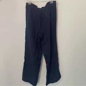 M&S Navy Linen Pants